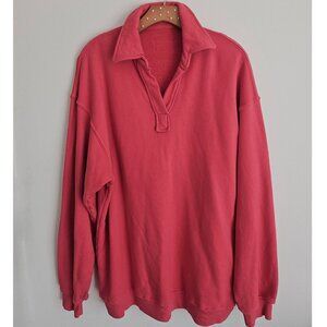 Daily Drills Coral Longline Oversized Sweatshirt